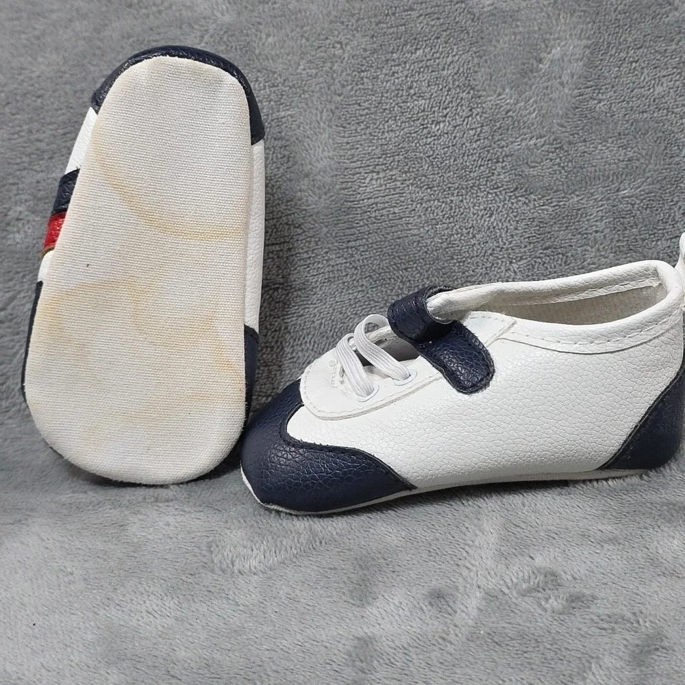 First Steps Baby Shoes 6-9‎ Months Red White Blue